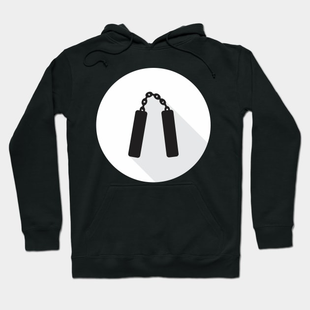 Nunchuks! The weapon of a true martial arts warrior! Hoodie by Crazy Collective